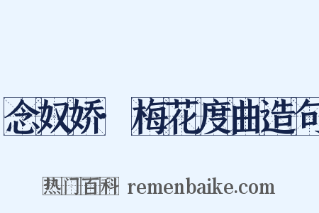 念奴娇·梅花度曲造句是什么意思的图片